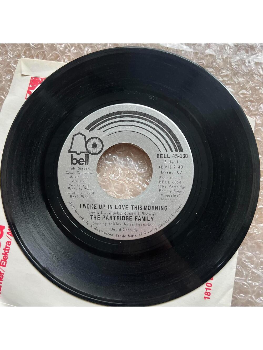 The Patridge Family - I Woke Up In Love This Morning 45rpm 7' Vinyl Record R86